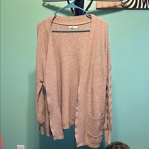 Maurices Pink Cardigan Sweater Open Front Knit